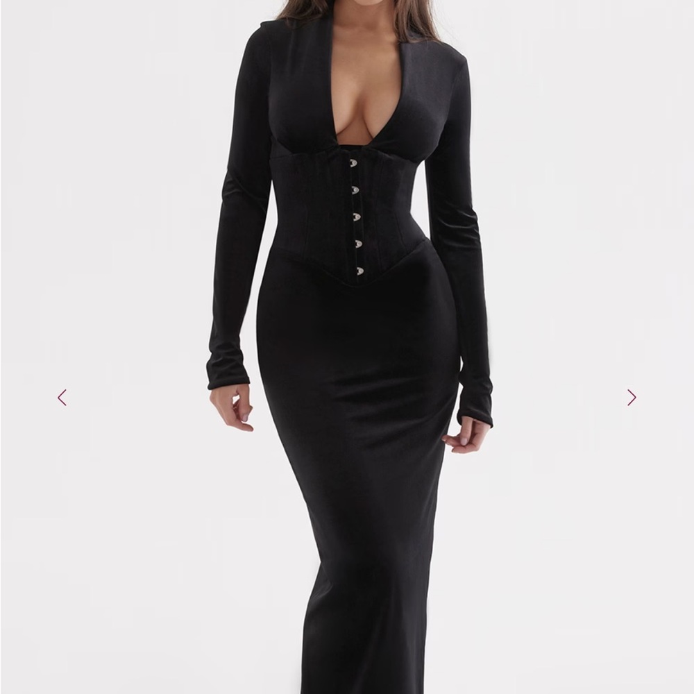 House of CB Black Corset 'Arabella' Black Corset Dress NWT XS